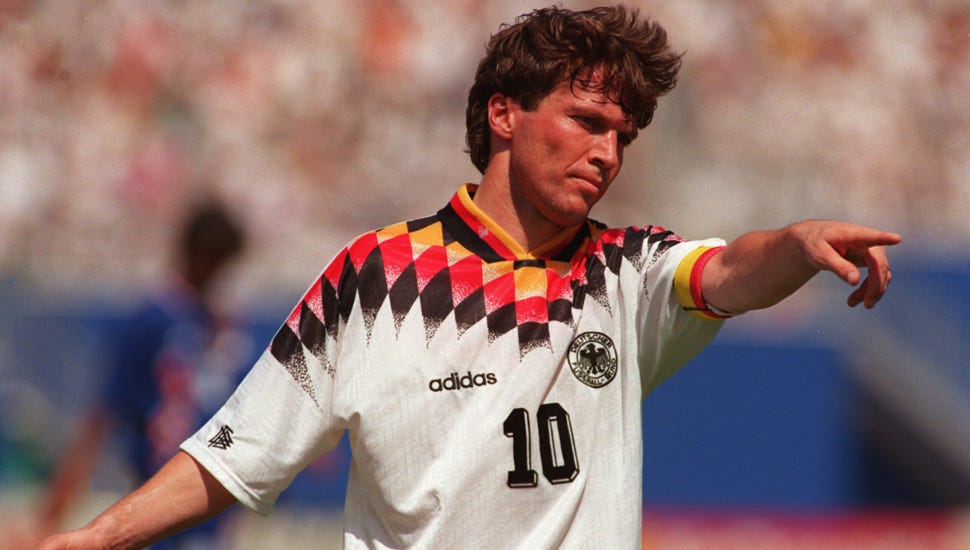 2. Germany 1996 Player Version Home Jersey